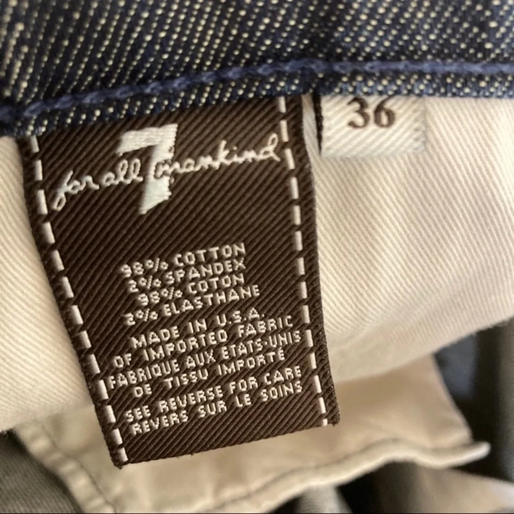 7 For All Mankind Austyn Relaxed Straight Dark‎ Stretch Jeans Men’s Sz 36